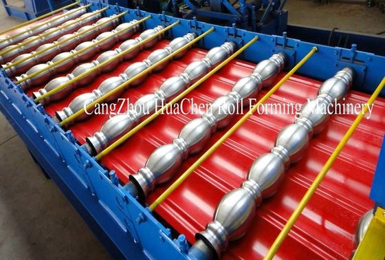 1250mm幅PLC制御、20m/min生産性の屋根シート製造用二層ロール成形機