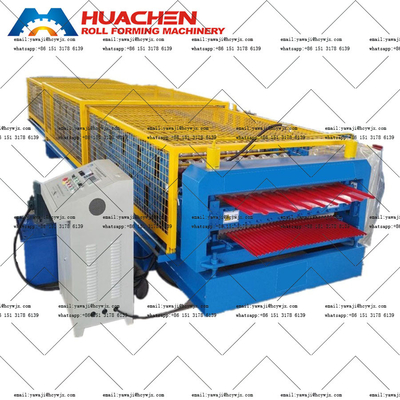 PPGI / GI 材料タイプ 380v 50Hz 3相電圧を持つダブルデッキロール形成機械