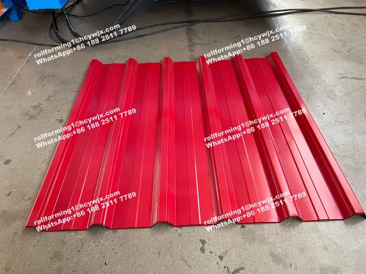 1250mm 幅と0.3-0.6mm 厚さのタイル生産のためのPLC制御付きのダブルレイヤルロール形成機械