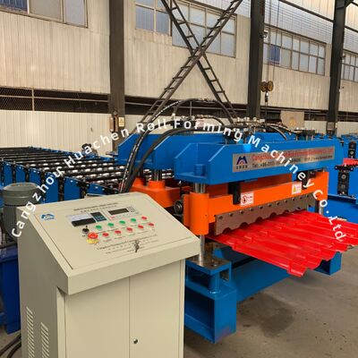 4m/min スピード 13 ローラーステーション 45# 鋼の消化と塗装の鋼のガラスのタイルロール形成機械