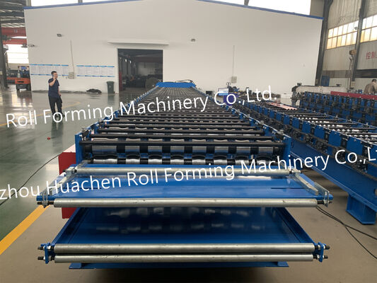 Trapezoidal roof panel metal plate rolling forming machine