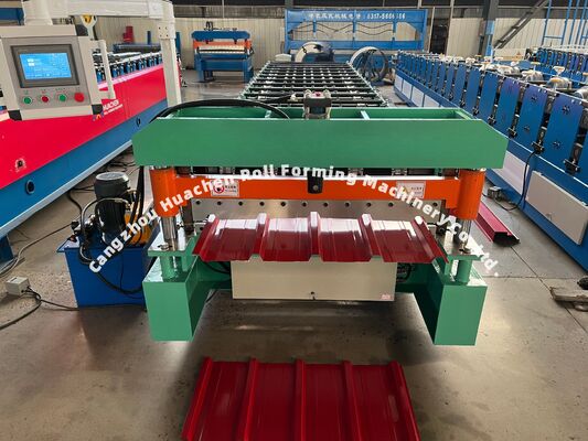アウトレット 中国からの二層屋根タイルロール形成機械