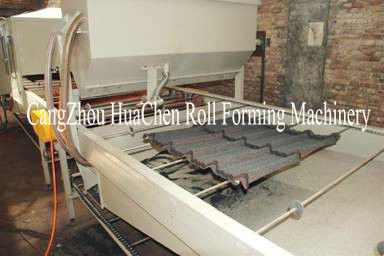 生産ライン高容量を形作る石造りの上塗を施してある金属のルードのタイル ロール