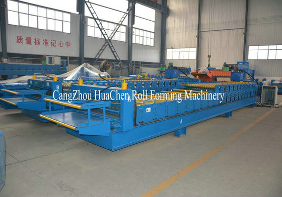 屋根のための機械を形作る Siemens PLC 制御二重層の艶をかけられたロール