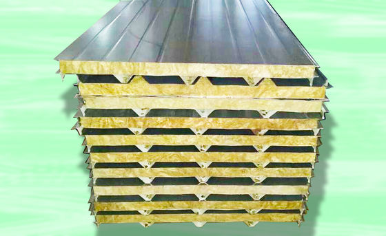 ロック ウール板28kwのための機械を作るシート サンドイッチ パネルを着色して下さい