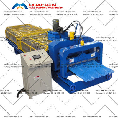 耐久性 チェーンドライブ トラペゾイド カラー ガラスの屋根タイル 70mm シャフト直径のロール 形成マシン