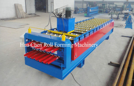 機械 1200/1250mm 幅を形作る色の鋼板二重層の屋根のパネル ロール