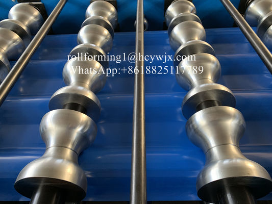 金属の屋根によって艶をかけられるタイルは5Tマニュアルが付いている機械のDecoiler形成を冷間圧延します