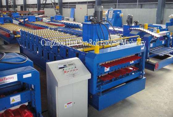 380V 50Hz の機械を形作る自動電流を通された鋼鉄二重層ロール